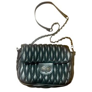 Badgley Mischka Black Quilted Shoulder Bag